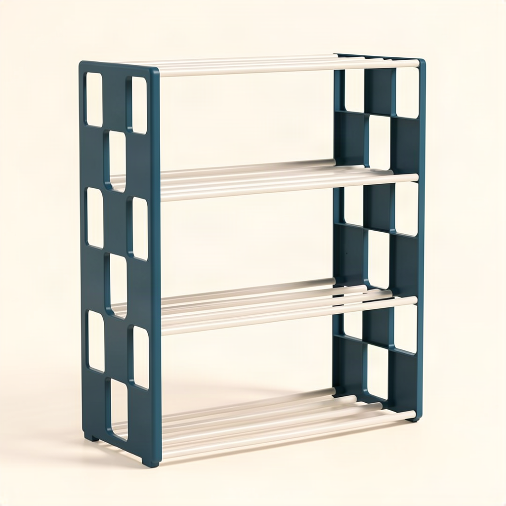 Multi-tier metal shoe rack clean hero