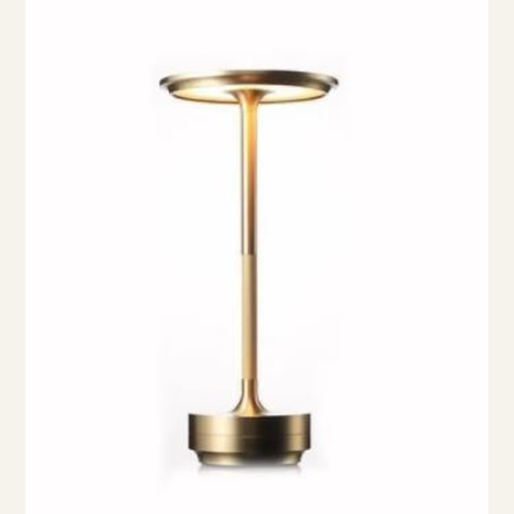 Gold metal touch-control desk lamp full product view