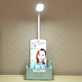 Mint LED desk lamp with phone holder full view