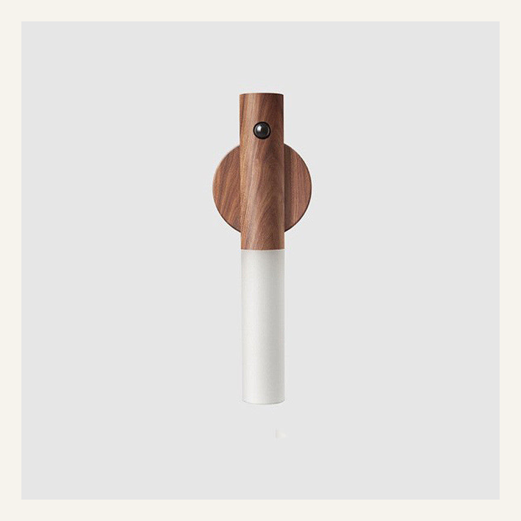 Walnut motion-sensor night light full product view