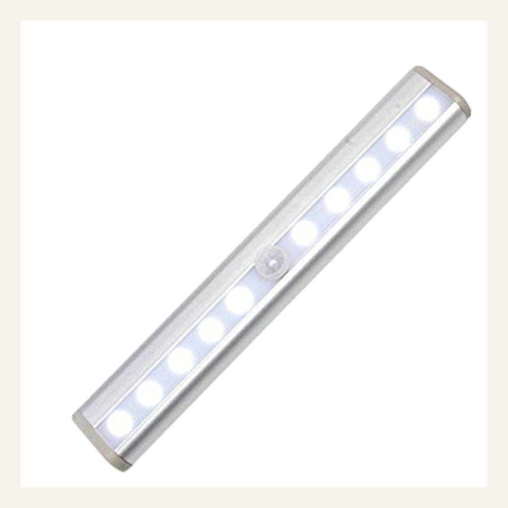 Silver rechargeable motion-sensor cabinet light full product view