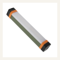 Olive and orange rechargeable camping light full product view