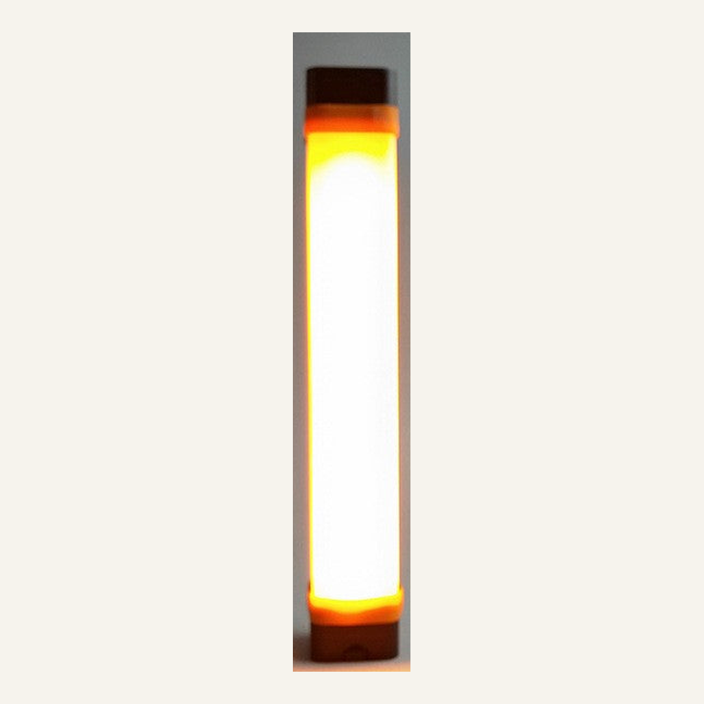 Rechargeable camping light illuminated in warm light mode