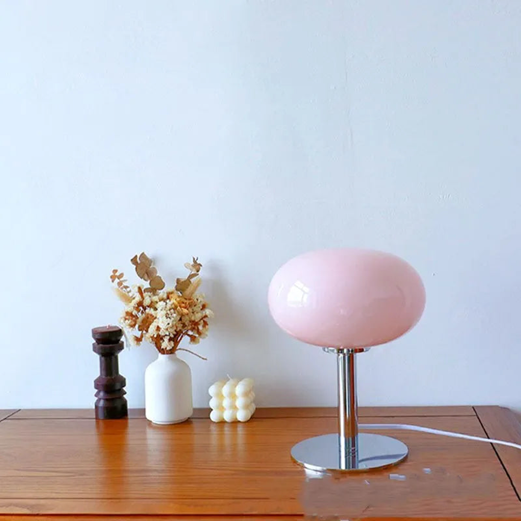 Pink Lollipop table lamp in a home setting