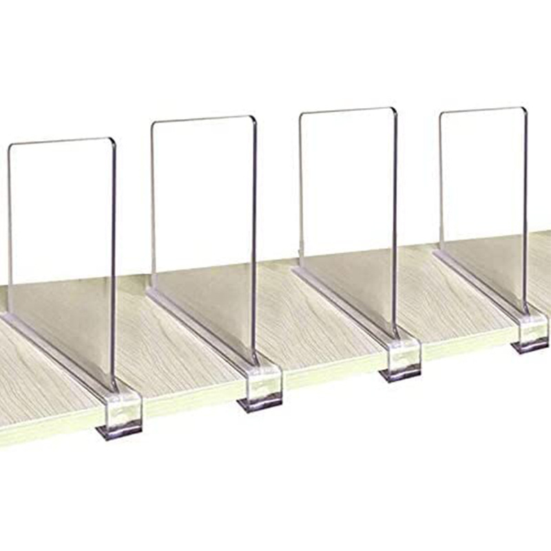 Closet Shelf Dividers, Acrylic and Wood