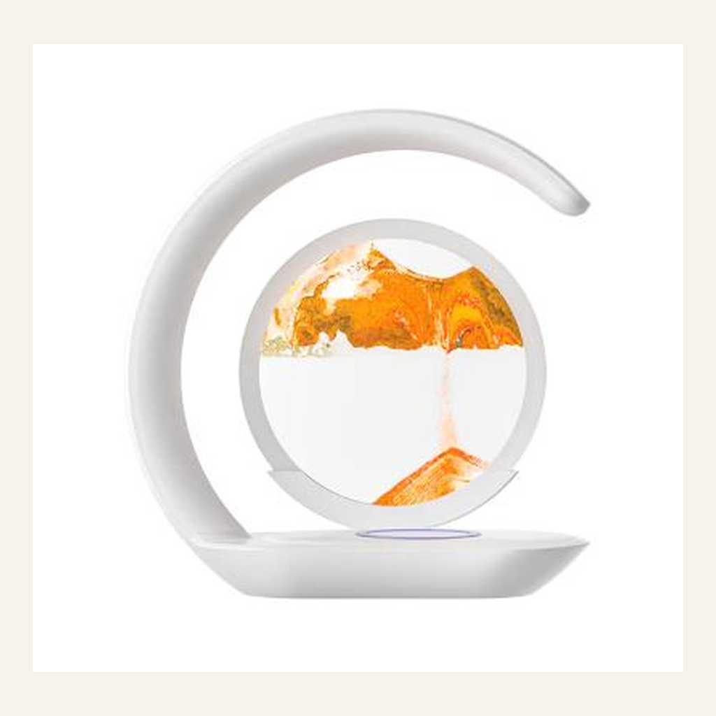 Orange quicksand desk lamp full product view
