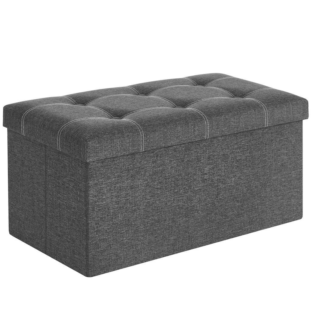 Folding Storage Ottoman Bench, 21-Gallon