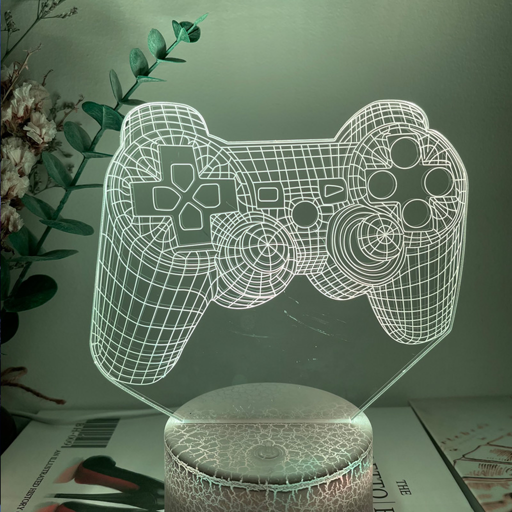 Gamepad LED lamp acrylic and base detail