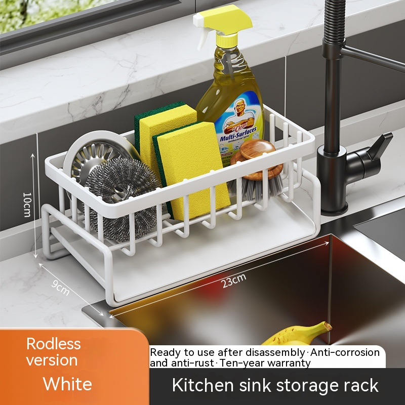 Kitchen Sink Organizer with Drain Rack