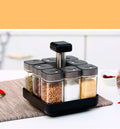 Covered Glass Spice Jar Organizer
