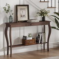 Narrow Console Table with Drawer and Shelves, 47-Inch