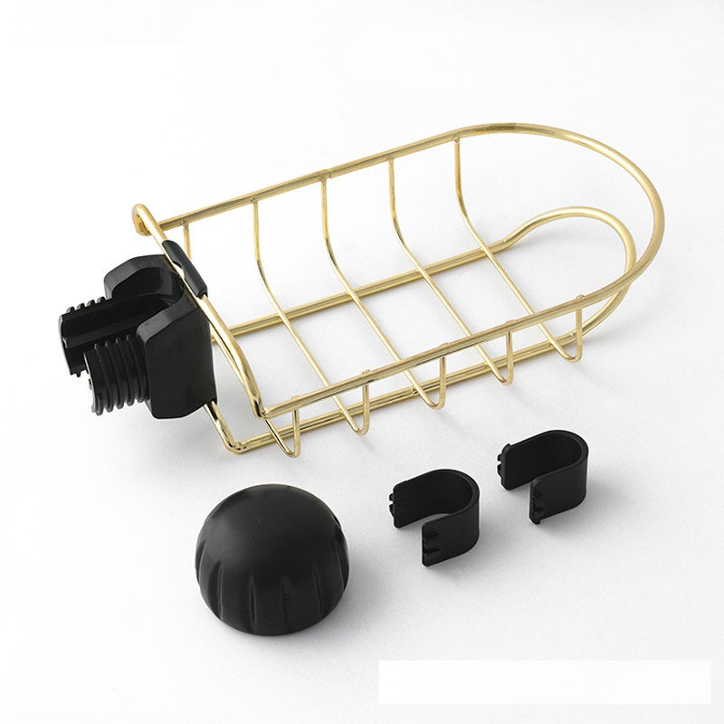 Iron Sink Organizer Basket with Drain Tray