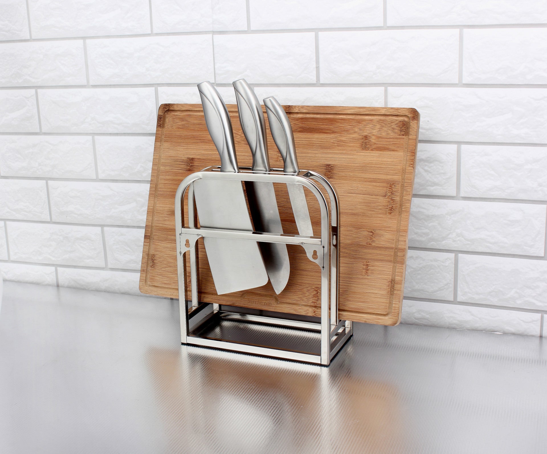 Stainless Steel Kitchen Knife and Utensil Rack