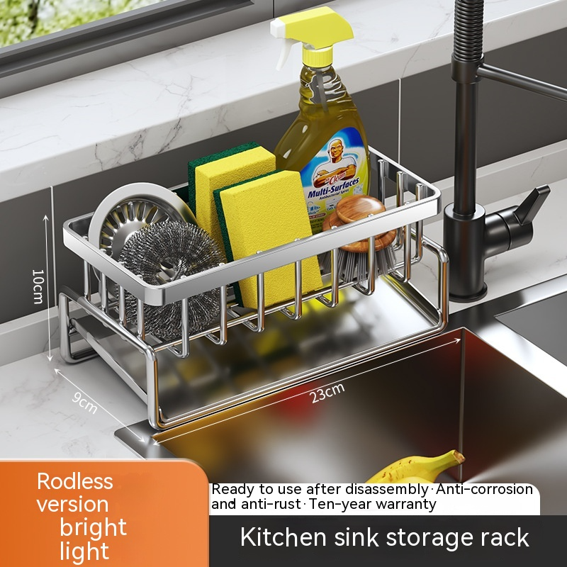 Kitchen Sink Organizer with Drain Rack