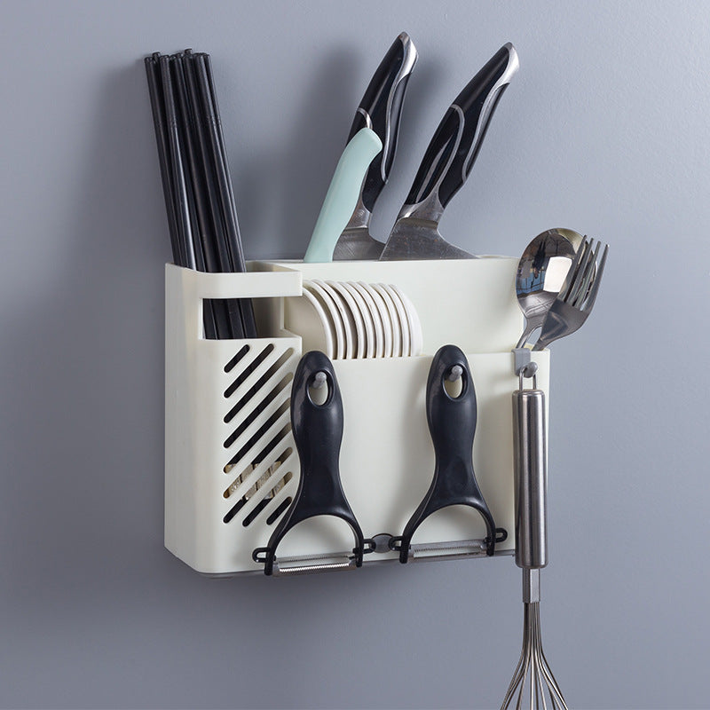 Wall-Mounted Kitchen Utensil and Chopstick Holder