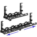 Under-Desk Cable Tray, Adjustable Clamp-On Metal