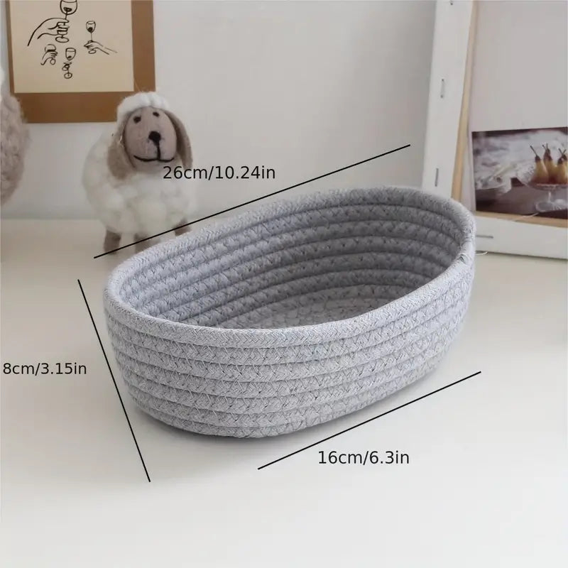 Woven Cotton Rope Storage Basket