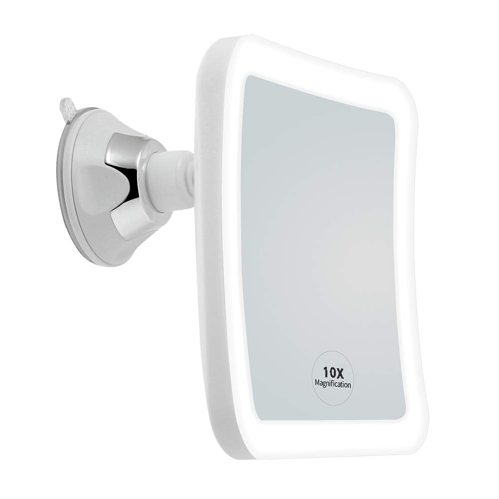 LED 10X Magnifying Mirror with Suction Mount