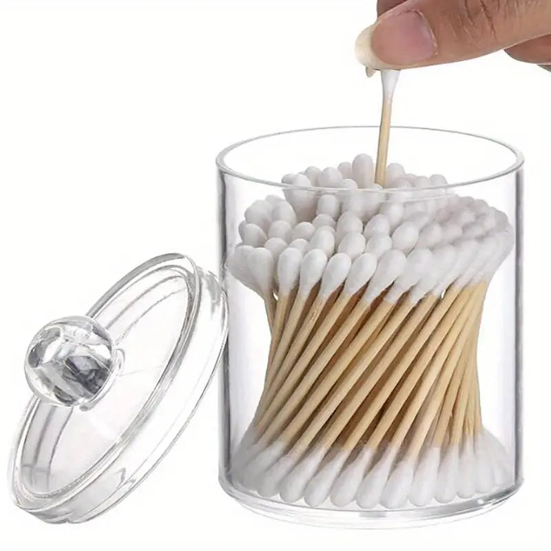 Clear Plastic Bathroom Storage Jar Set