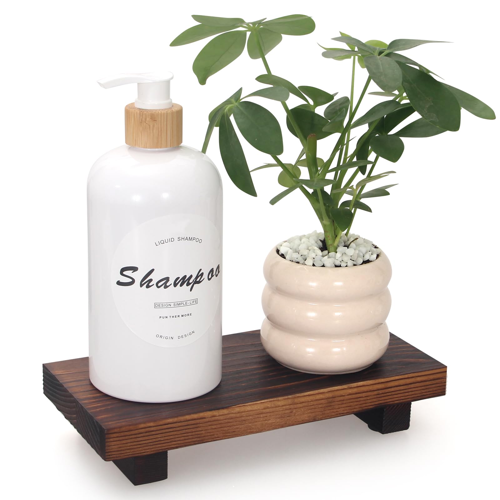 Wood Soap Dispenser Tray, 8.6-Inch