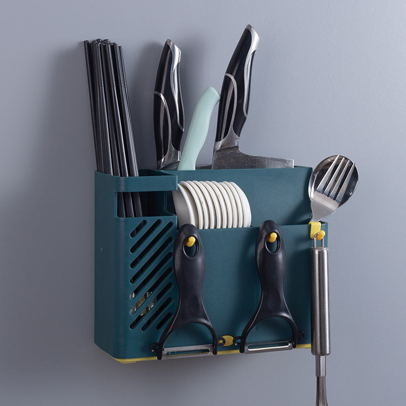 Wall-Mounted Kitchen Utensil and Chopstick Holder