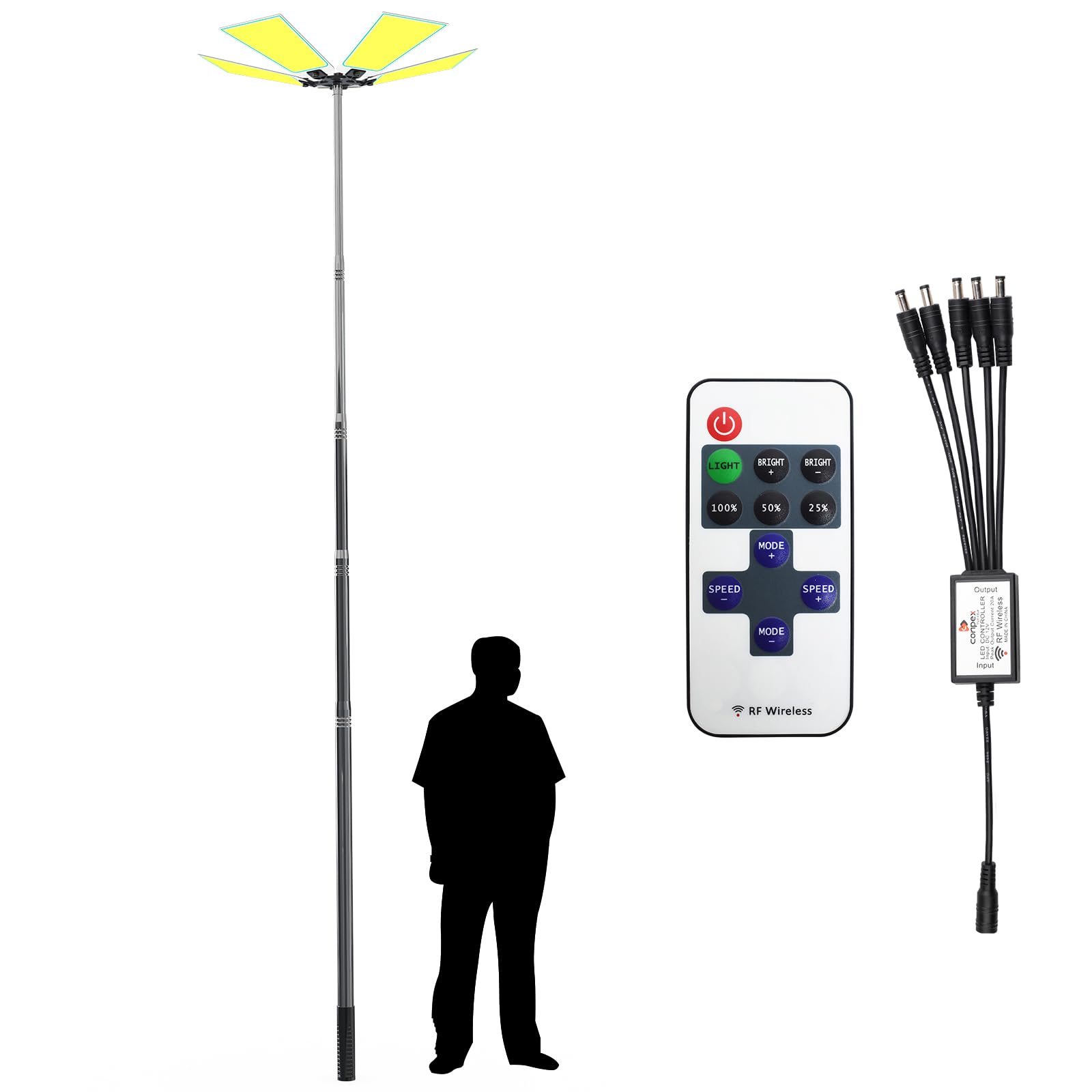 Telescoping 12V LED Camping Light with Stand