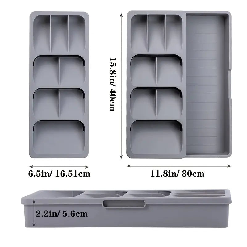 Expandable Kitchen Drawer Silverware Organizer