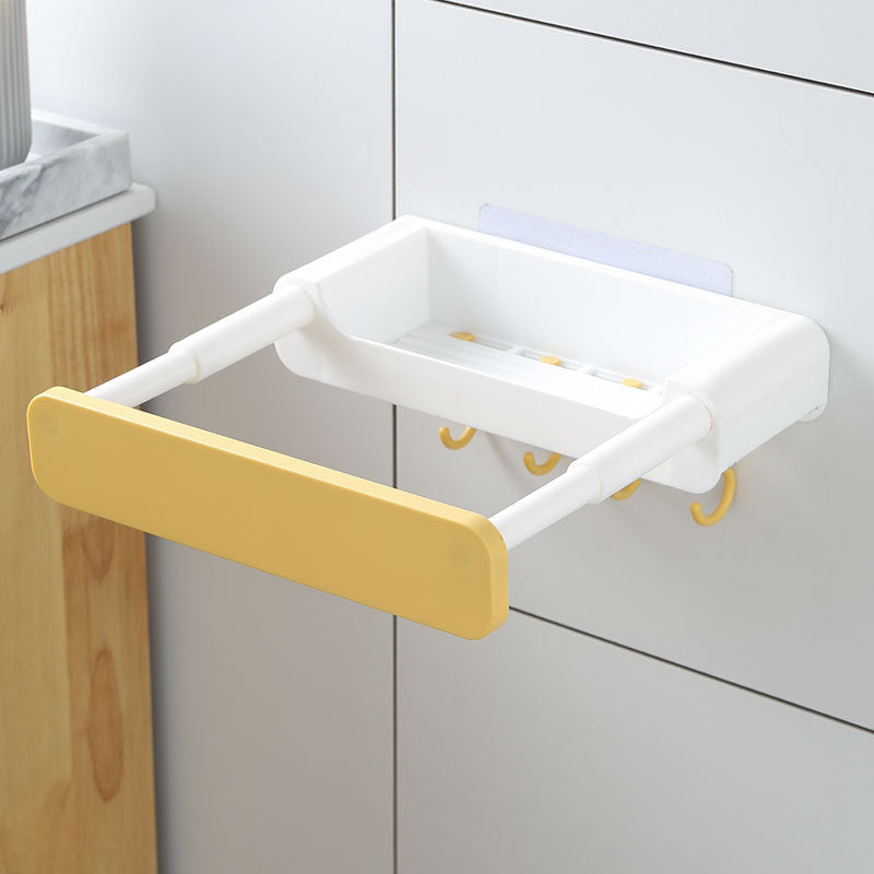 Retractable Wall-Mounted Organizer with Hooks