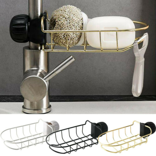 Iron Sink Organizer Basket with Drain Tray