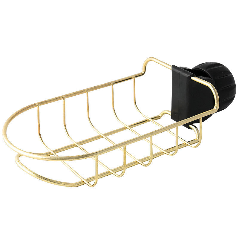 Iron Sink Organizer Basket with Drain Tray
