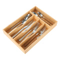 5-Slot Bamboo Cutlery Drawer Organizer