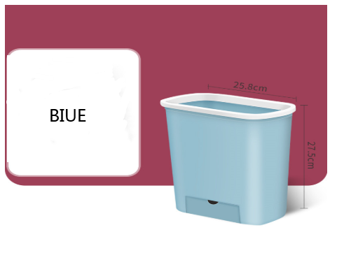 Wall-Mounted Kitchen Trash Bin with Storage Shelf