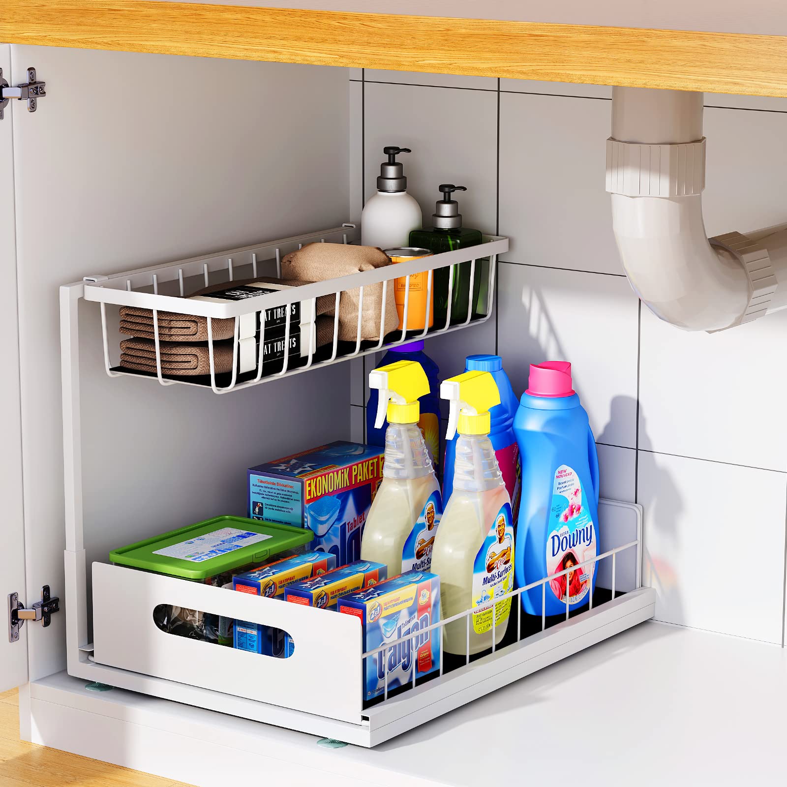 2-Tier Pull-Out Under-Sink Organizer