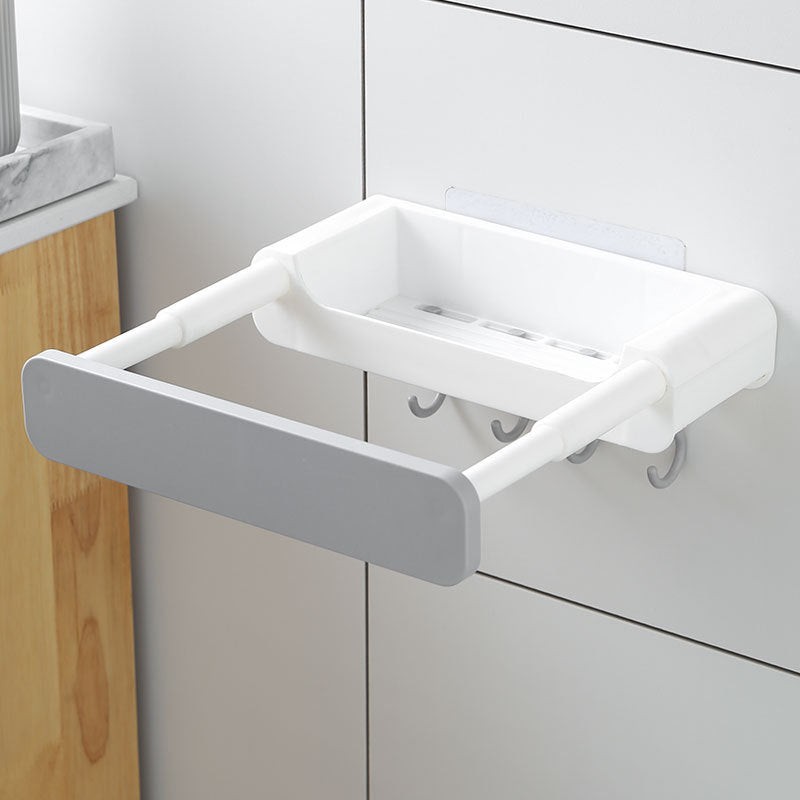 Retractable Wall-Mounted Organizer with Hooks