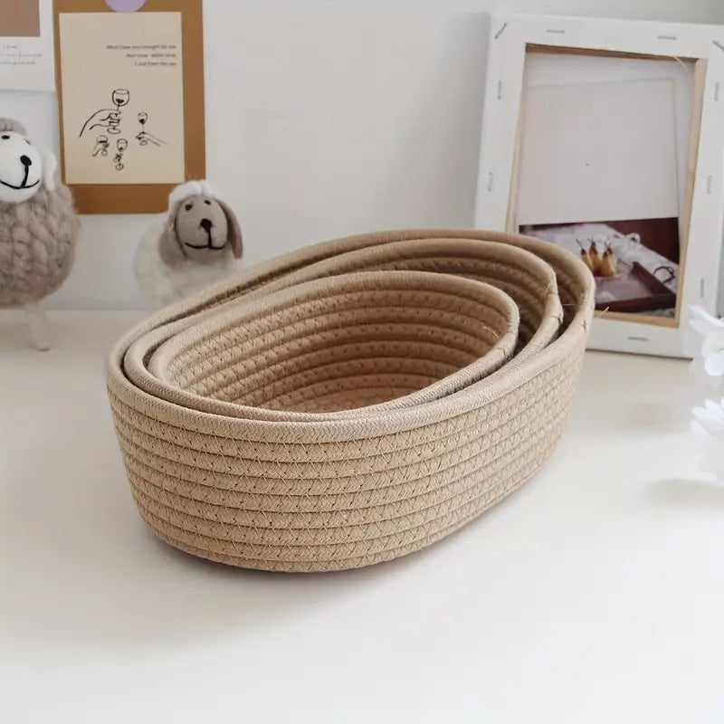 Woven Cotton Rope Storage Basket