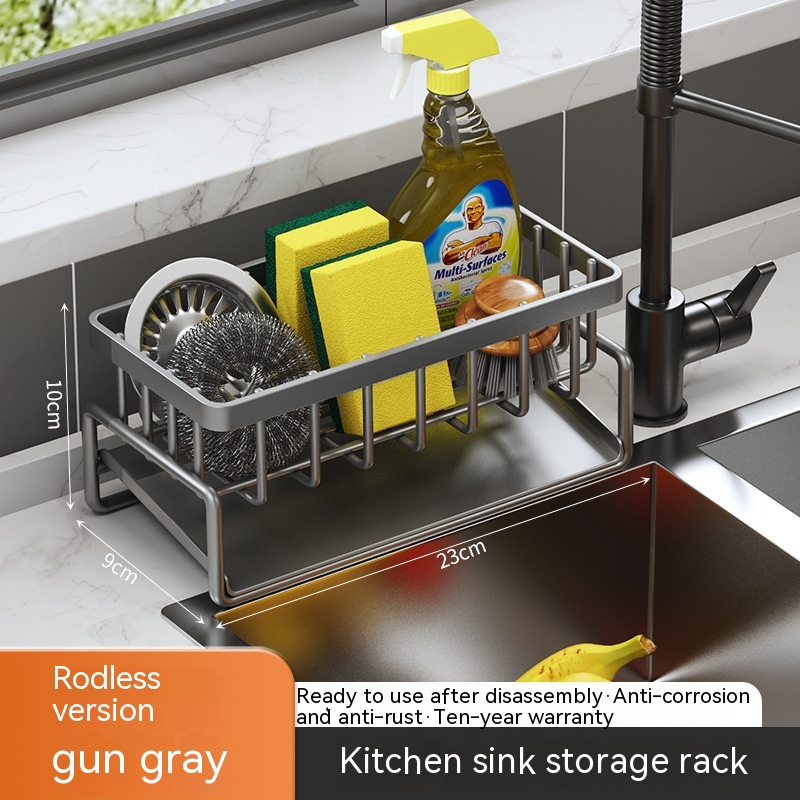 Kitchen Sink Organizer with Drain Rack