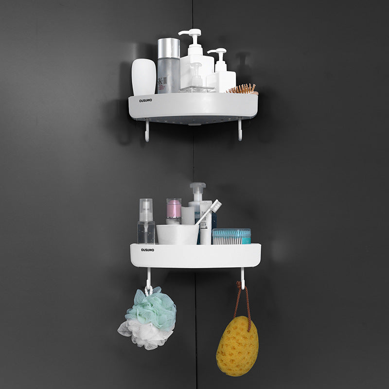 Triangular Wall-Mounted Shower Storage Rack