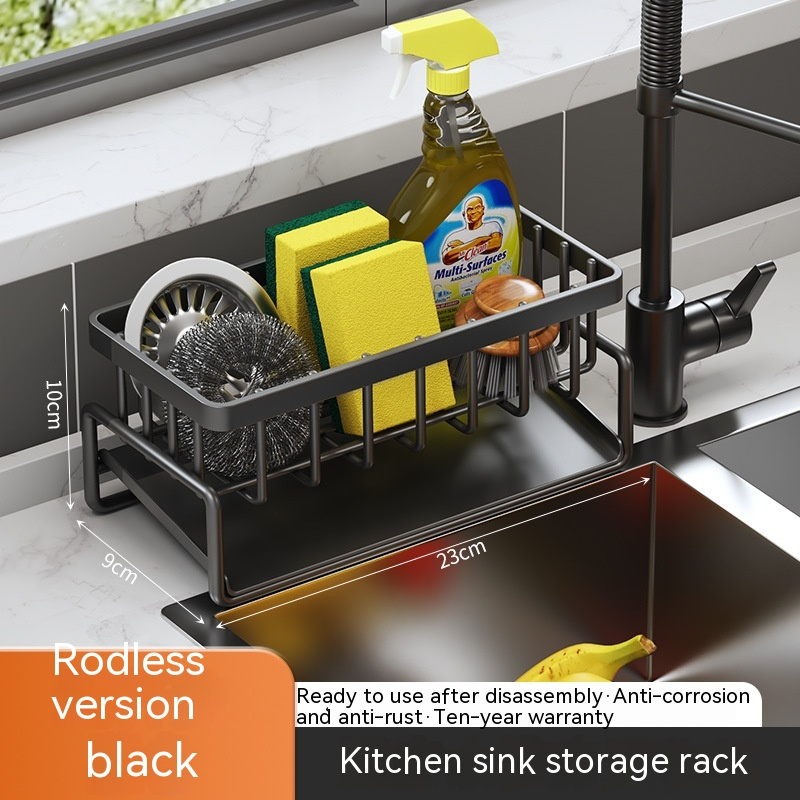 Kitchen Sink Organizer with Drain Rack