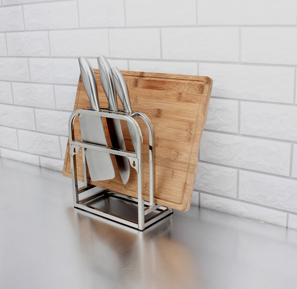 Stainless Steel Kitchen Knife and Utensil Rack