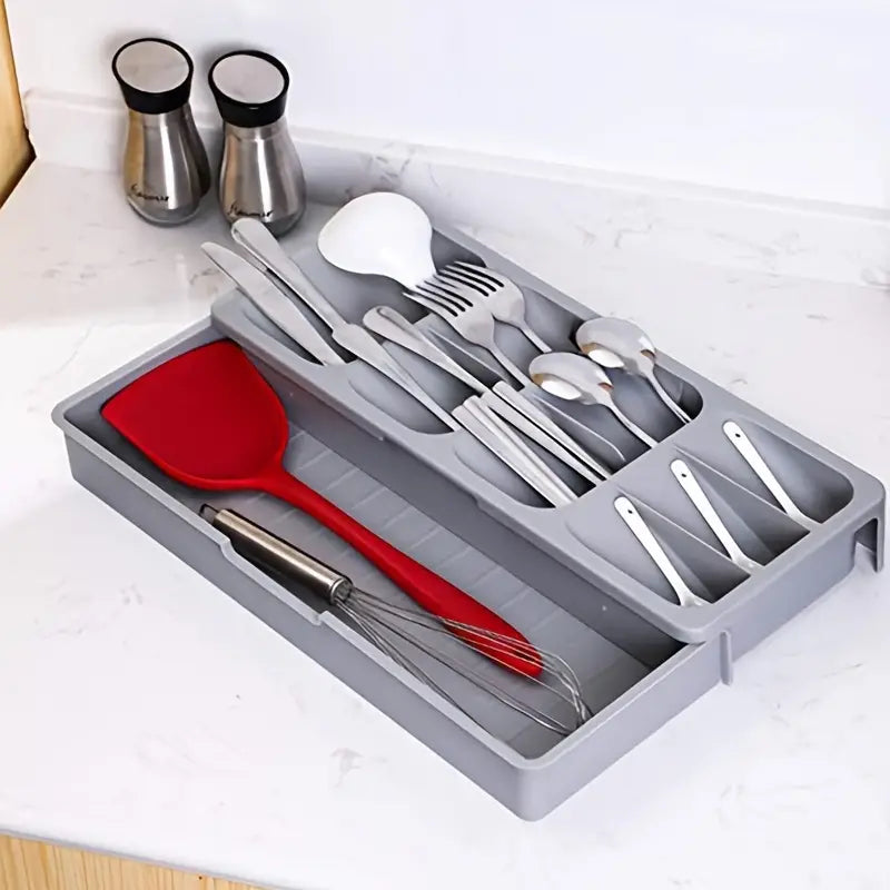 Expandable Kitchen Drawer Silverware Organizer