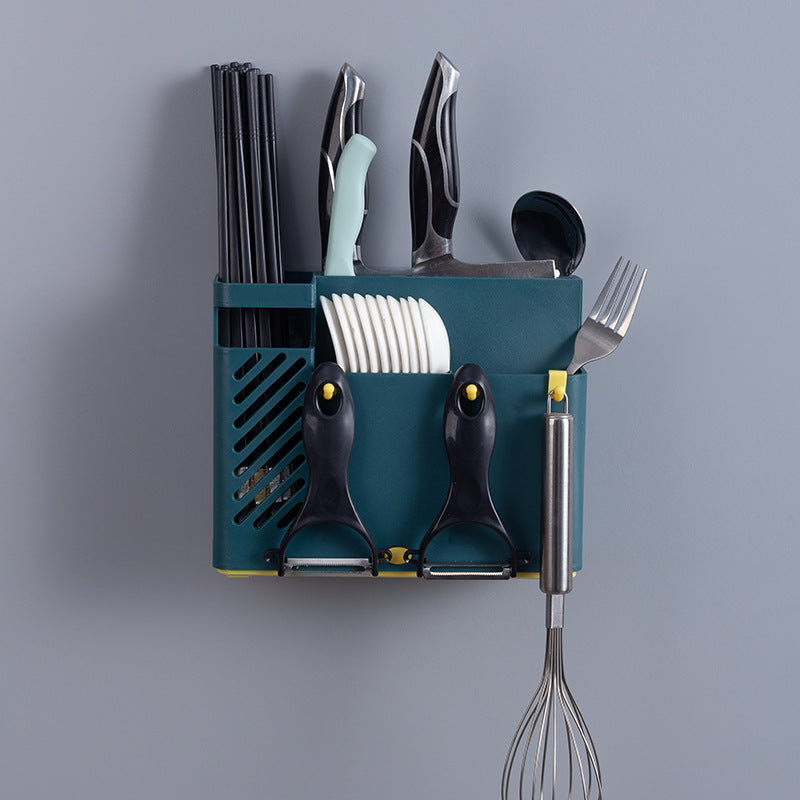 Wall-Mounted Kitchen Utensil and Chopstick Holder