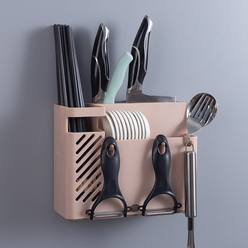 Wall-Mounted Kitchen Utensil and Chopstick Holder