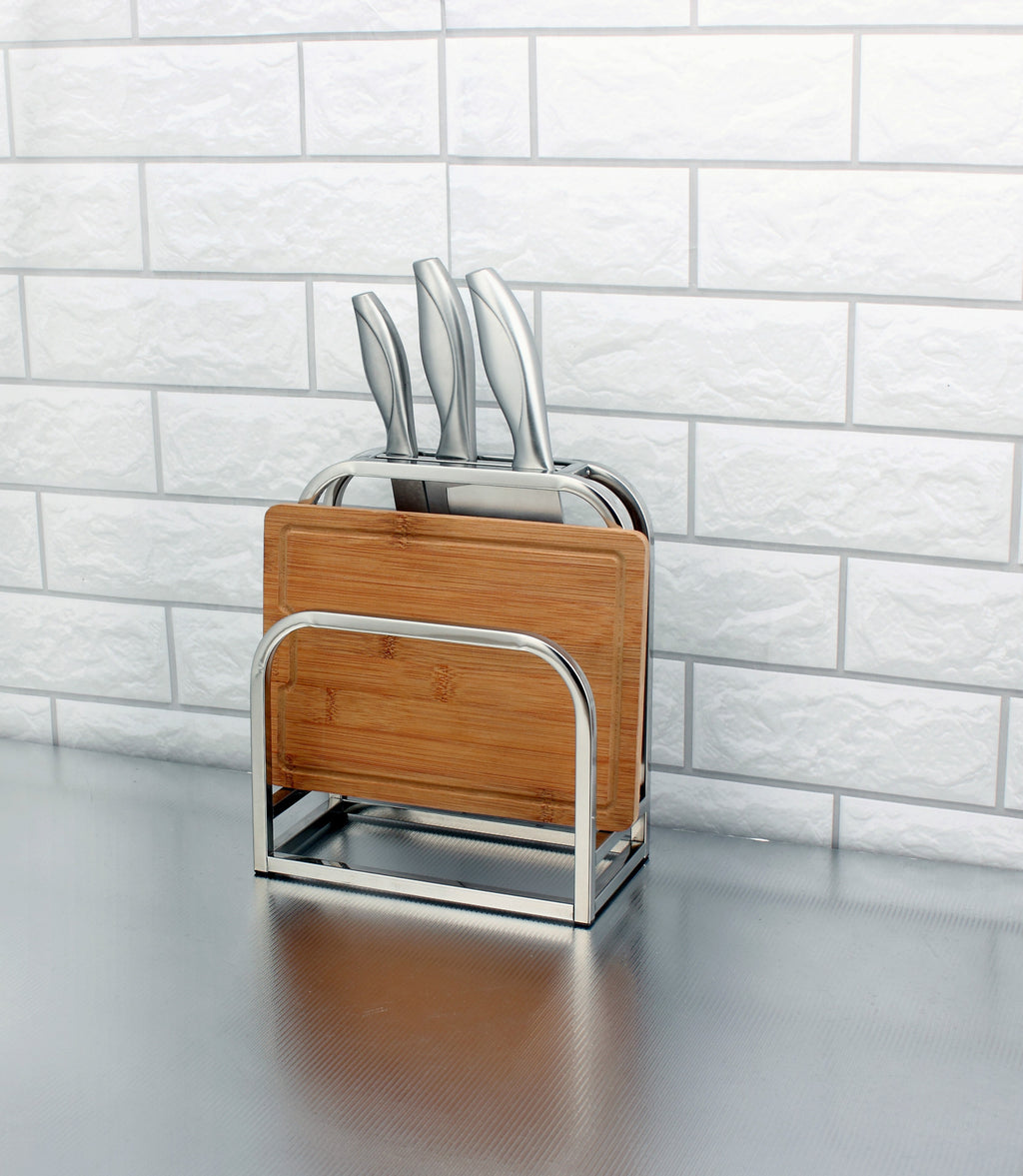Stainless Steel Kitchen Knife and Utensil Rack