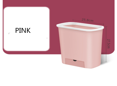 Wall-Mounted Kitchen Trash Bin with Storage Shelf