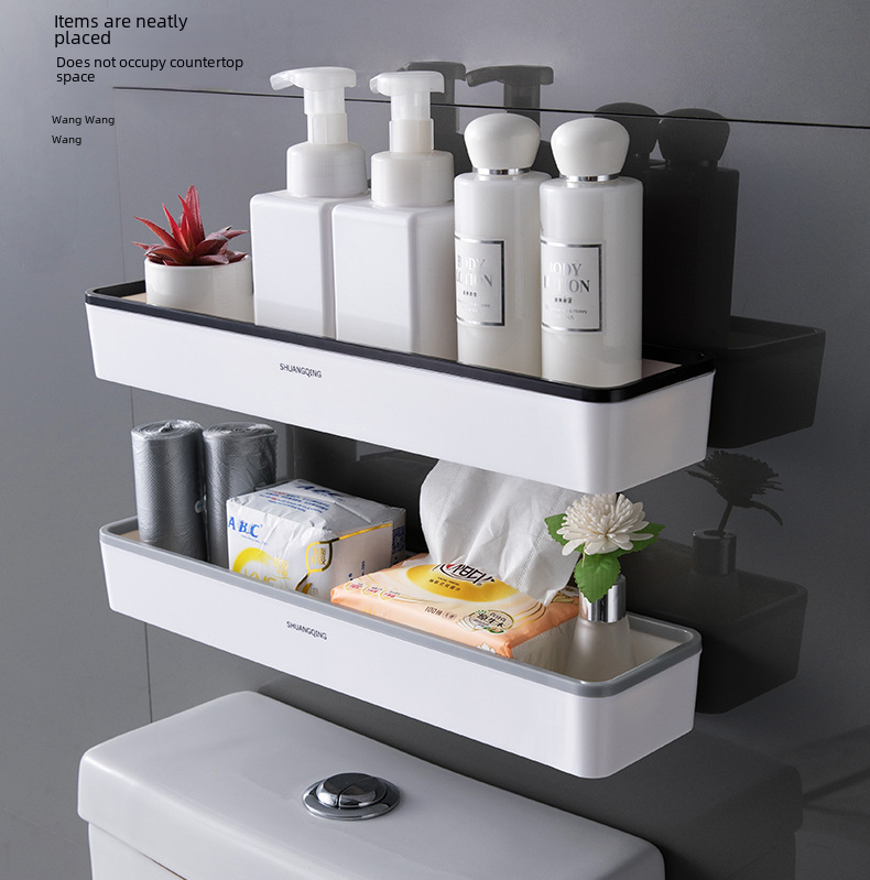 Wall-Mounted Over-Toilet Storage Shelf